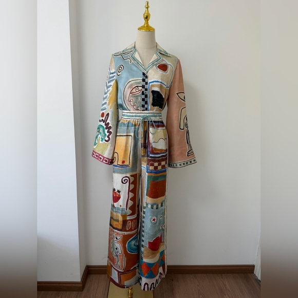 ALEMAIS Michelle Silk Wide-Leg Pants - Picture 10 of 12